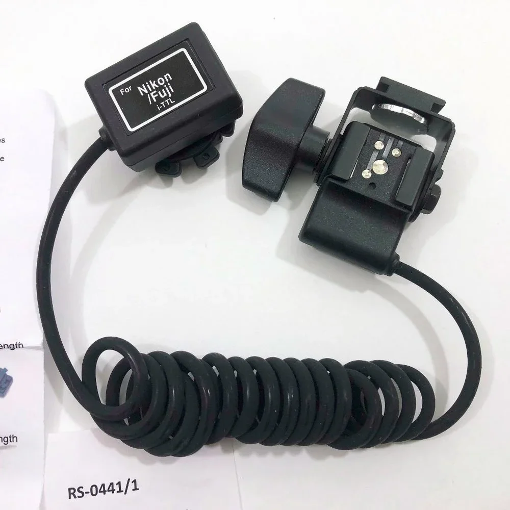 NWT RPS Studio Off Camera TTL Flash Cord 1 Meter Coiled for Nikon
